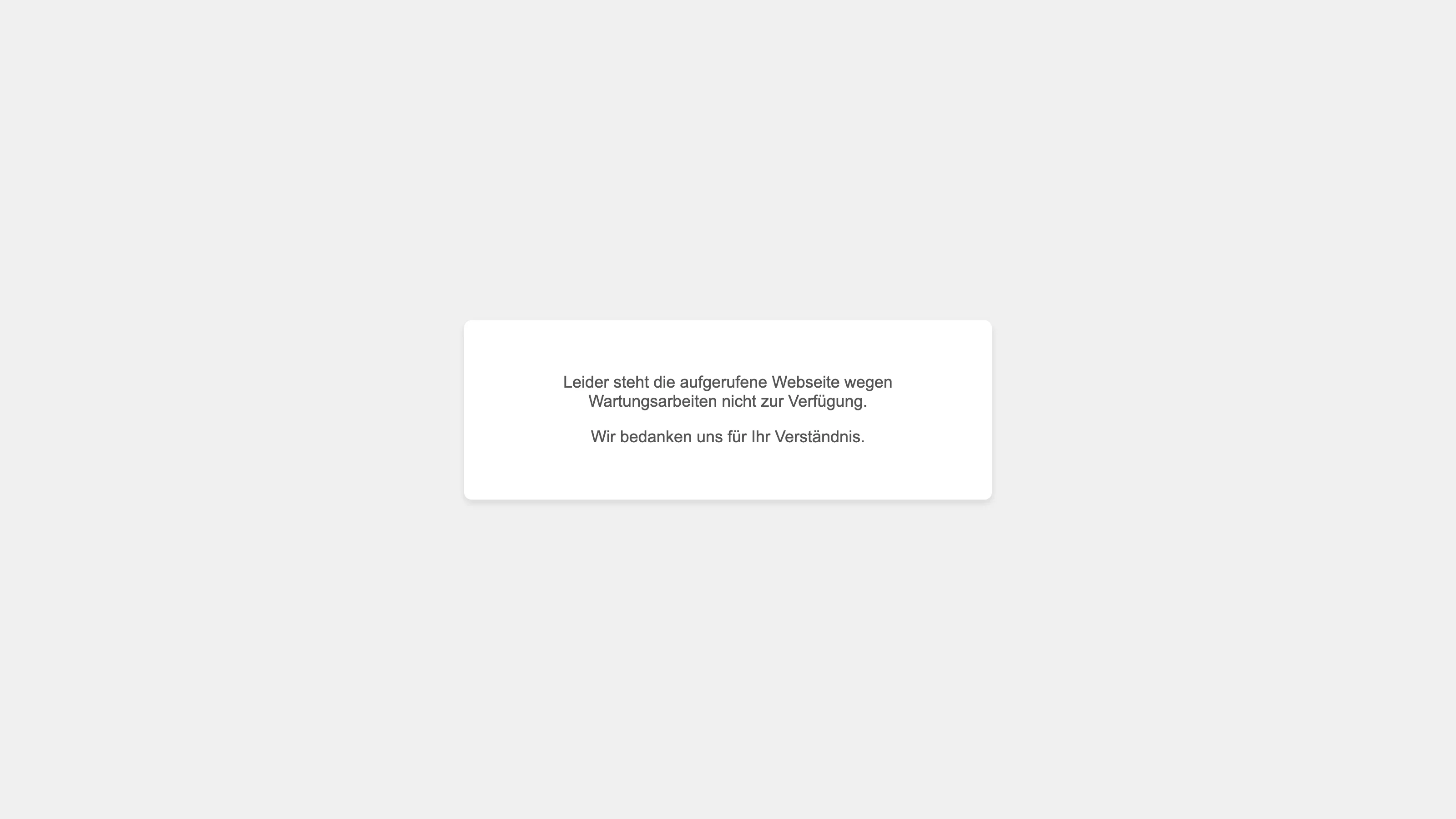 Geoportal Wartungsseite, 24.08.