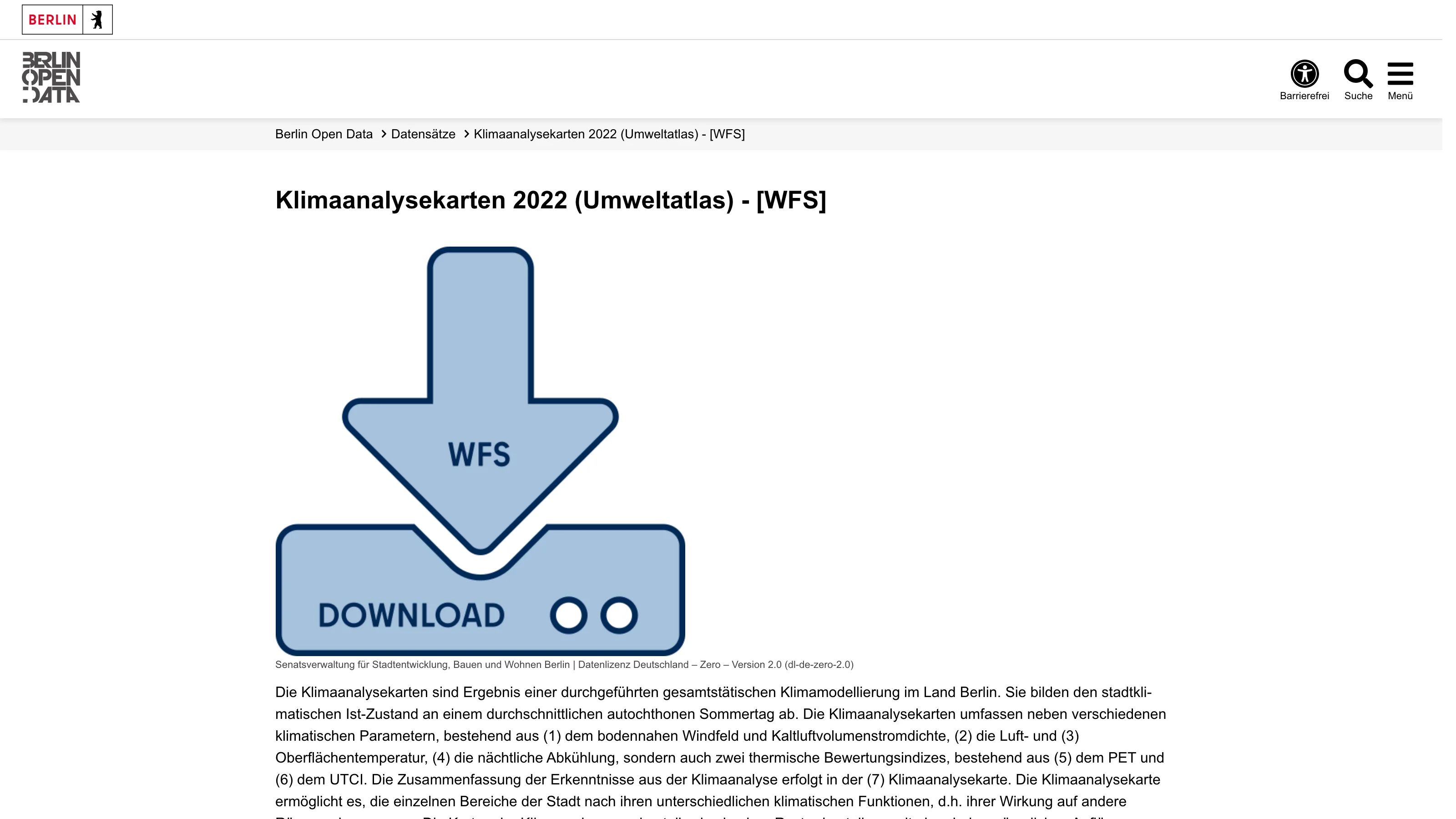 Klimaanalysekarten [WFS]